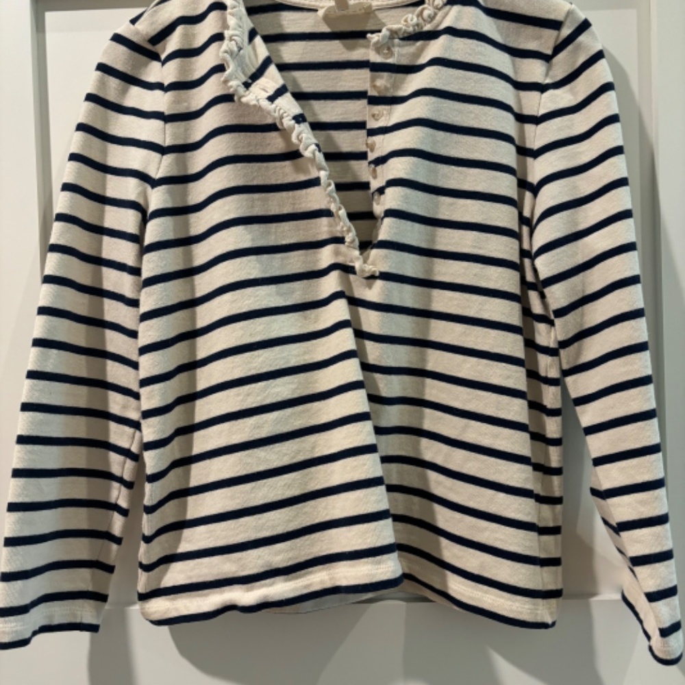 Sezane Mariniere Long Sleeve Striped Top